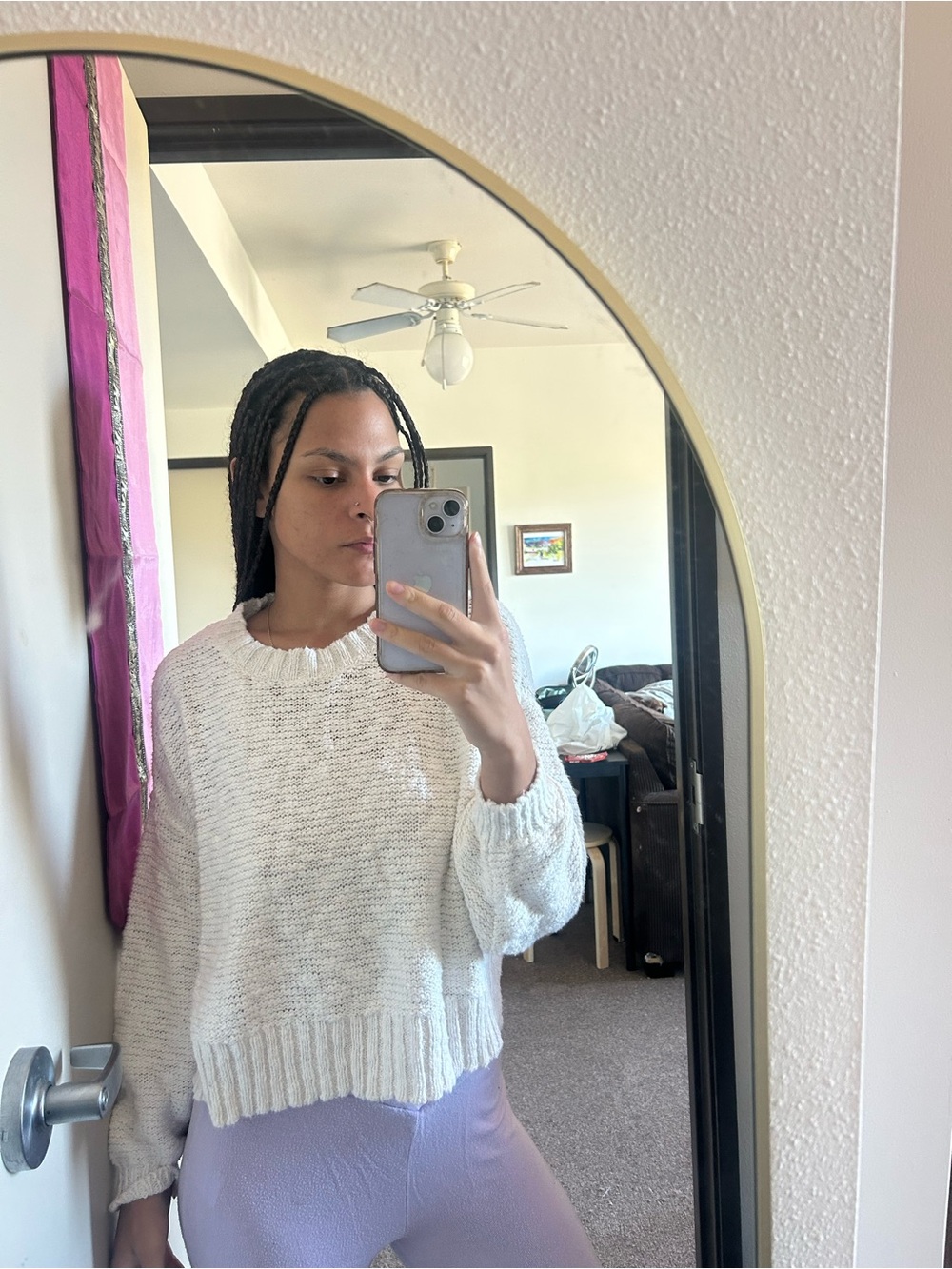American Eagle white knitted sweater